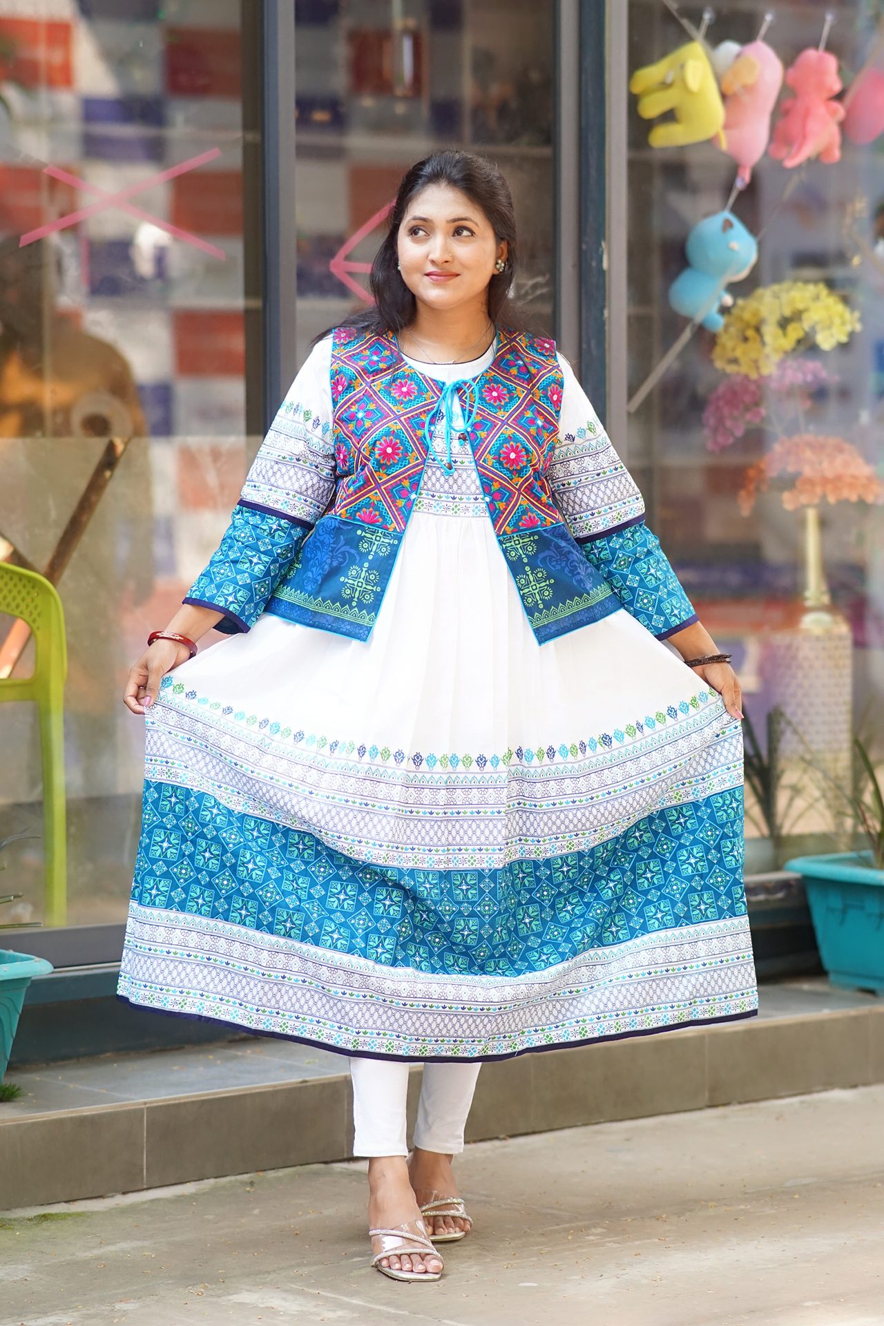10 (3) Rangmaya cotton koti with kurti for women- KGT-5004 - Image 1