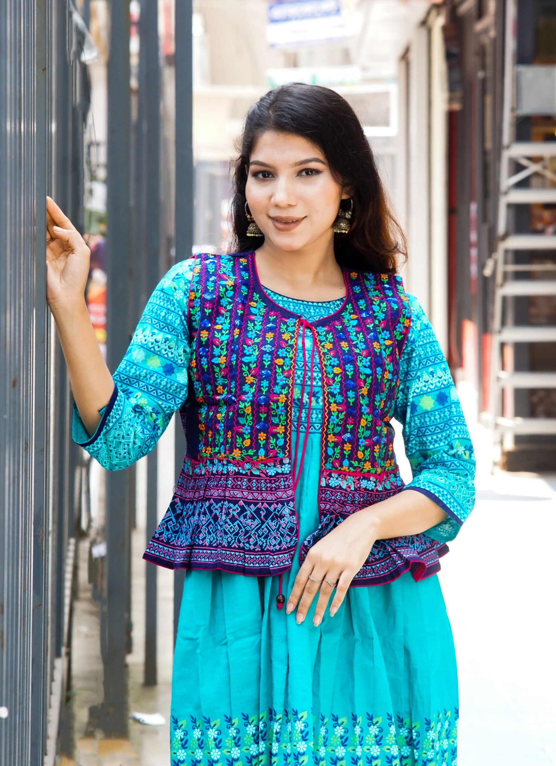 12 (3) Rangmaya cotton koti with kurti for women- KGT-5008 - Image 1