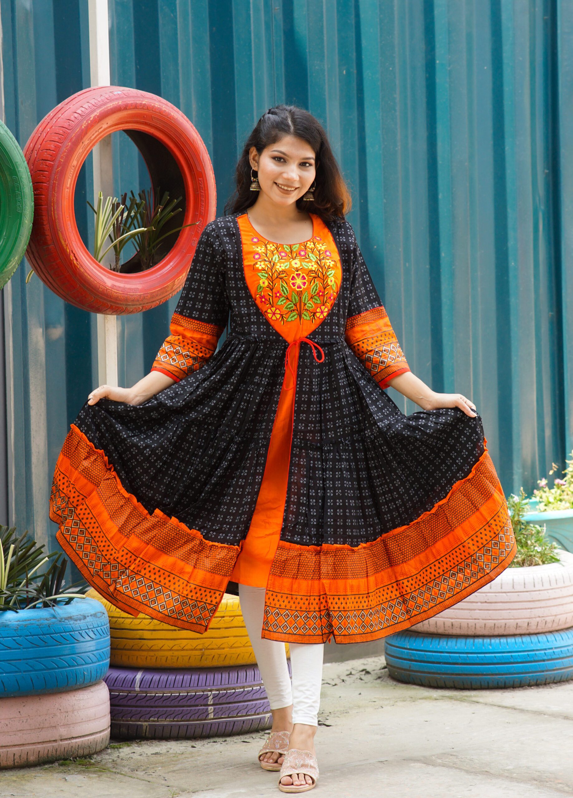 18 (1) Rangmaya cotton koti with kurti for woman- KGT-5005 - Image 1