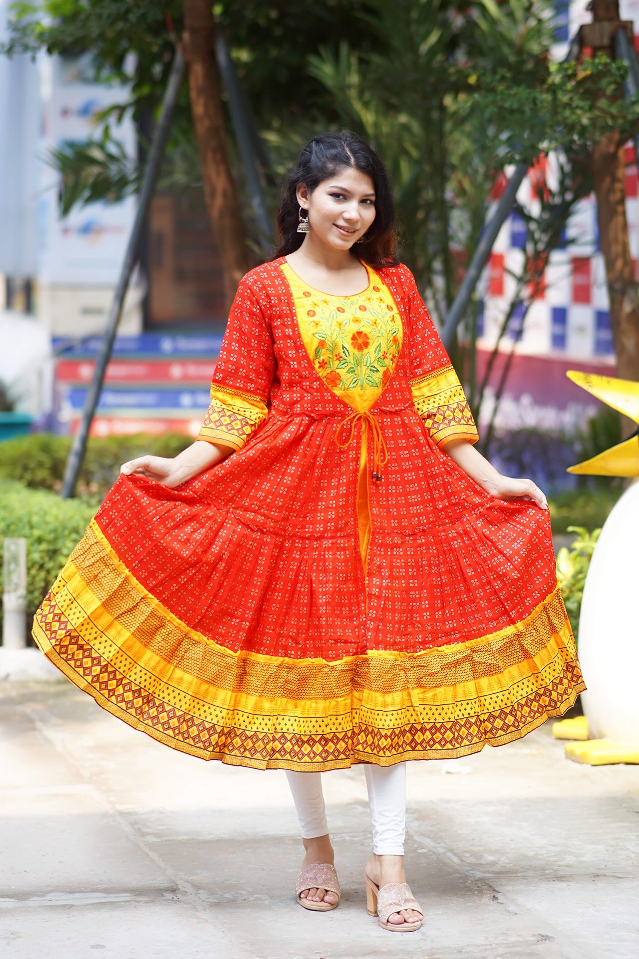 23 (3) Rangmaya cotton koti with kurti for woman- KGT-5006 - Image 1