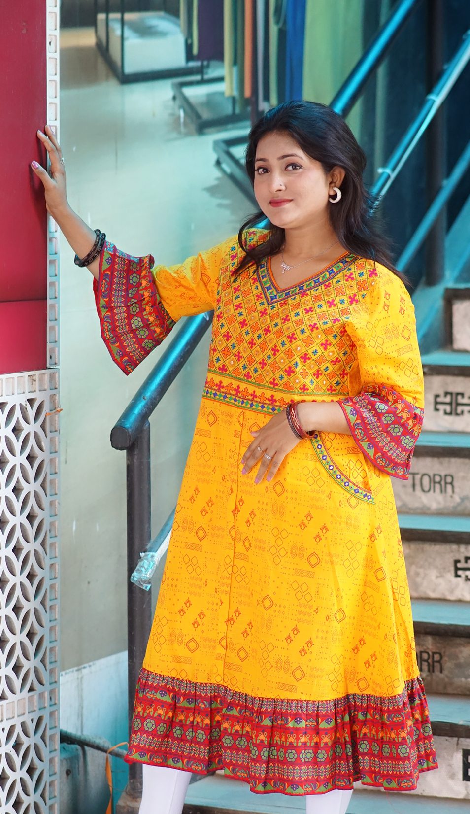 3 (5) Rangmaya cotton kurti for women- GT-6002 - Image 1