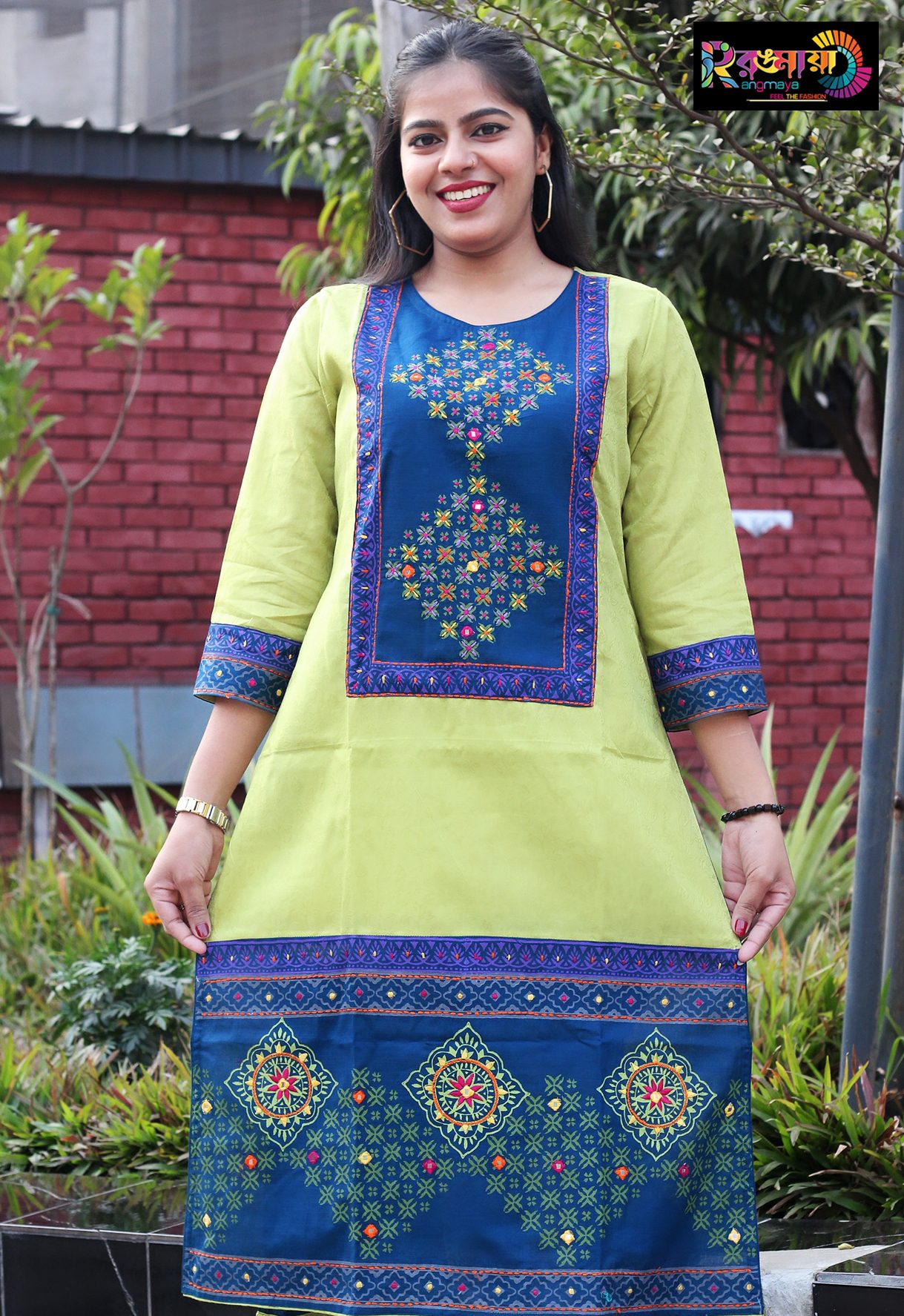 62 (22) Rangmaya cotton kurti for women- GT-6011 - Image 1