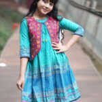 Rangmaya cotton kurti with koti for baby girls- BKGT-3004