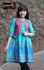 Rangmaya cotton kurti with koti for baby girls- BKGT-3004 - Image 4