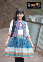 Rangmaya cotton kurti with koti for baby girls- BKGT-3005 - Image 5