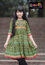 Rangmaya cotton kurti with koti for baby girls- BGT-2007