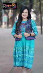 Rangmaya cotton kurti with koti for women- KGT-5011 - Image 4