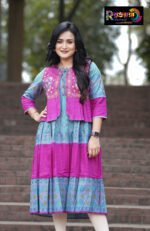 Rangmaya cotton kurti with koti for women- KGT-5013 - Image 2
