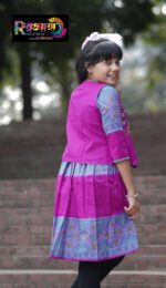 Rangmaya cotton kurti with koti for baby girls- BKGT-3010 - Image 5