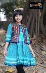 Rangmaya cotton kurti with koti for baby girls- BKGT-3007 - Image 2