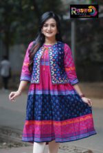 Rangmaya cotton kurti with koti for women- KGT-5015 - Image 3