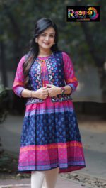 Rangmaya cotton kurti with koti for women- KGT-5015 - Image 4