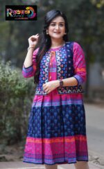 Rangmaya cotton kurti with koti for women- KGT-5015