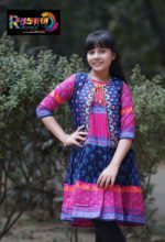 Rangmaya cotton kurti with koti for baby girls- BKGT-3008 - Image 2