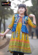 Rangmaya cotton kurti with koti for baby girls-  BKGT-3009 - Image 3