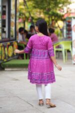 Rangmaya cotton kurti with koti for baby girl- BGT-2003 - Image 5