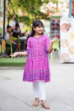 Rangmaya cotton kurti with koti for baby girl- BGT-2003