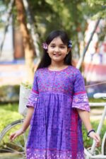 Rangmaya cotton kurti with koti for baby girls- BGT-2008 - Image 4
