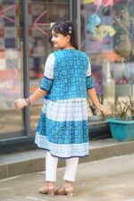Rangmaya cotton kurti with koti for baby girls- BKGT-3011 - Image 5