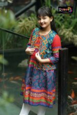Rangmaya cotton kurti with koti for baby girls- BKGT-3013 - Image 6
