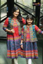 Rangmaya combo cotton kurti with koti for women- CMK-8013