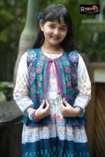 Rangmaya cotton kurti with koti for baby girls- BKGT-3014 - Image 3