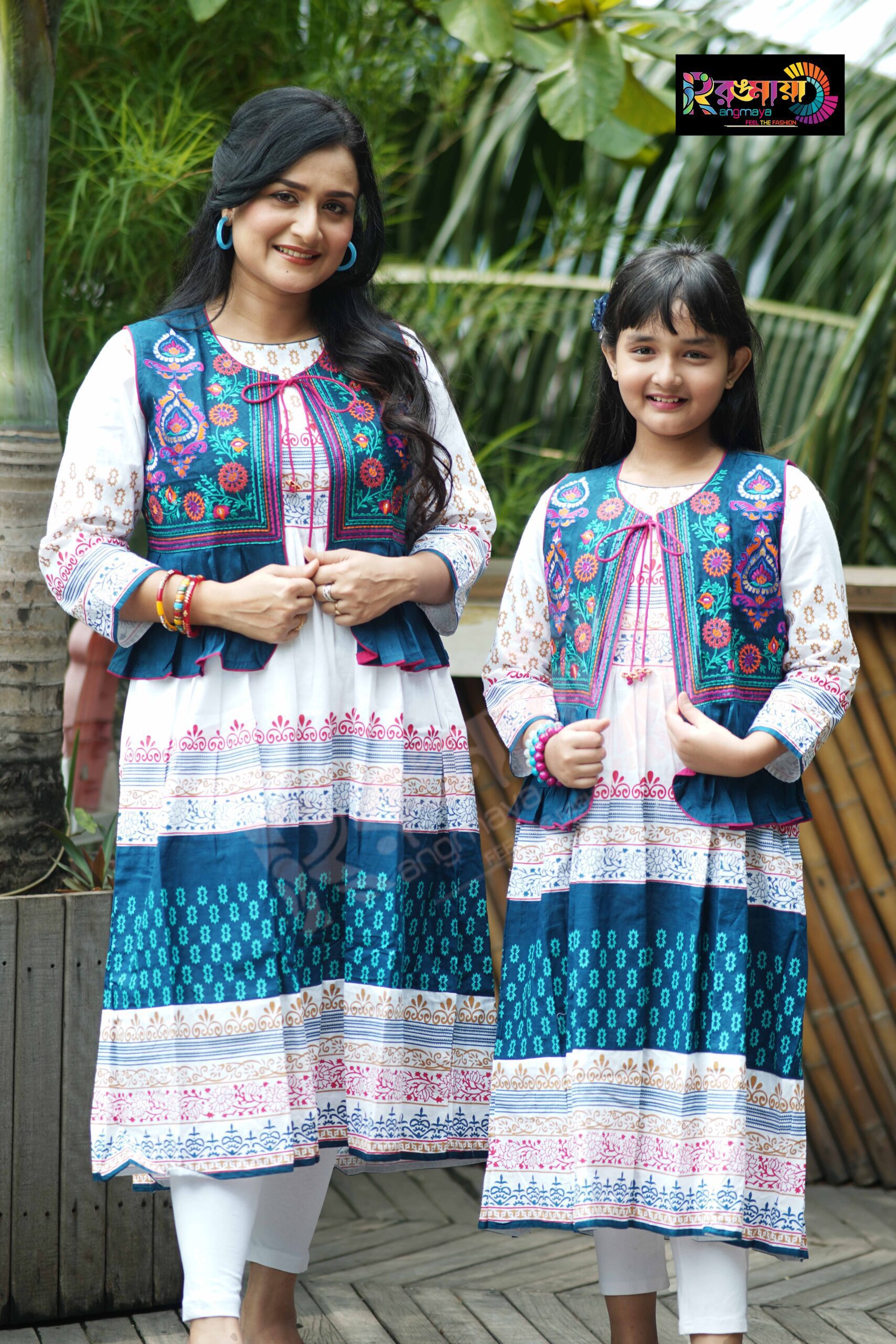 DSC07560 Rangmaya combo cotton kurti with koti for women- CMK-8015 - Image 1