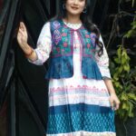 Rangmaya cotton kurti with koti for women- KGT-5021