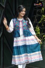 Rangmaya cotton kurti with koti for women- KGT-5021 - Image 6