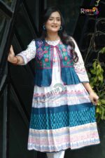 Rangmaya cotton kurti with koti for women- KGT-5021 - Image 5