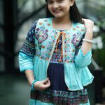 Rangmaya cotton kurti with koti for baby girls- BKGT-3016