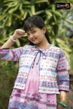 Rangmaya cotton kurti with koti for baby girls- BKGT-3017 - Image 3