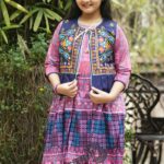 Rangmaya cotton kurti with koti for baby girls- BKGT-3018