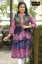 Rangmaya cotton kurti with koti for women- KGT-5025 - Image 2