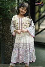 Rangmaya cotton kurti for baby girls- BGT-2013 - Image 5