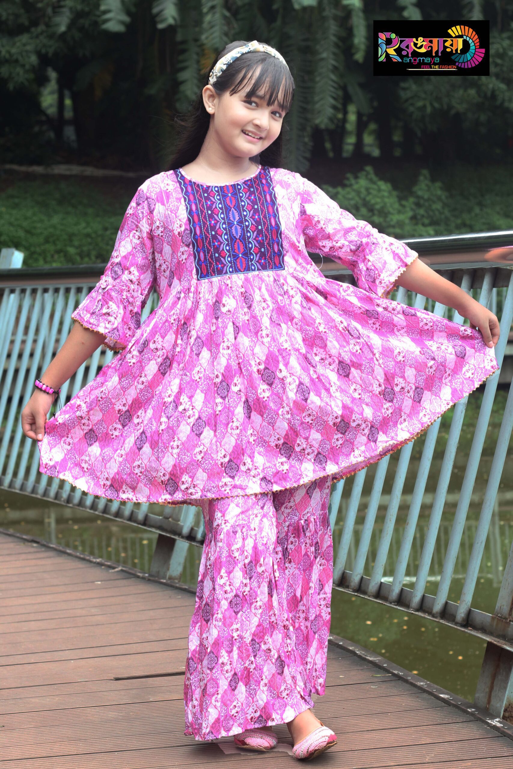 IMG_2807 Rangmaya cotton 2 pieces for baby girls- B2P-1006 - Image 1