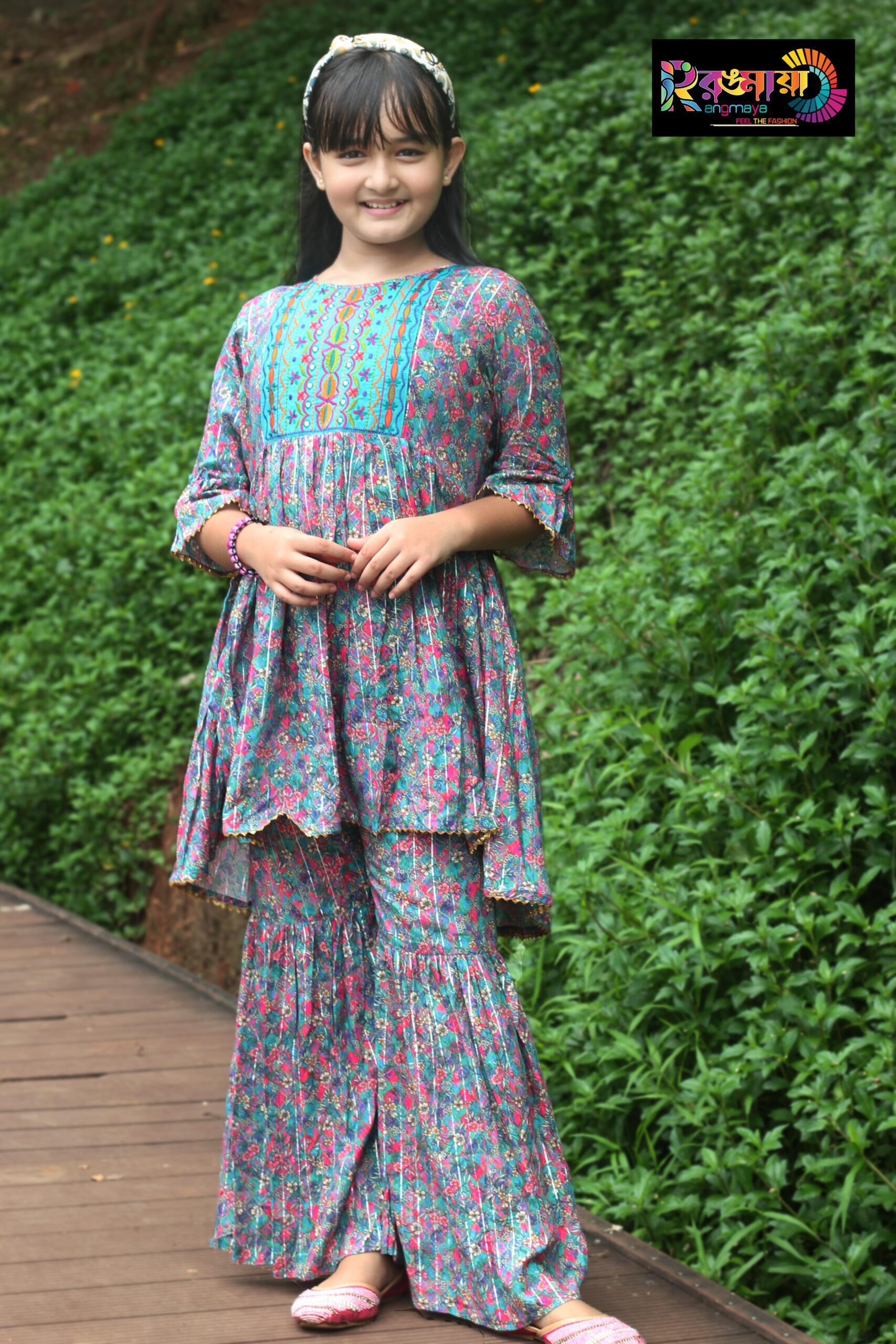 IMG_2856 Rangmaya cotton 2 pieces for baby girls- B2P-1007 - Image 1