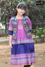 Rangmaya cotton kurti with koti for baby girls- BKGT-3019 - Image 3
