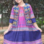 Rangmaya cotton kurti with koti for baby girls- BKGT-3019