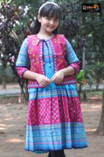 Rangmaya cotton kurti with koti for baby girls- BKGT-3020 - Image 6