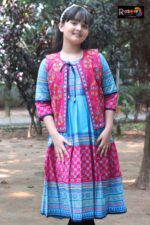Rangmaya cotton kurti with koti for baby girls- BKGT-3020 - Image 5