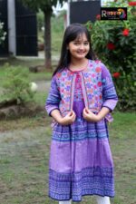 Rangmaya cotton kurti with koti for baby girls- BKGT-3021 - Image 2