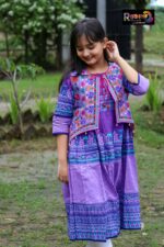 Rangmaya cotton kurti with koti for baby girls- BKGT-3021 - Image 4
