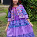 Rangmaya cotton kurti with koti for baby girls- BKGT-3021
