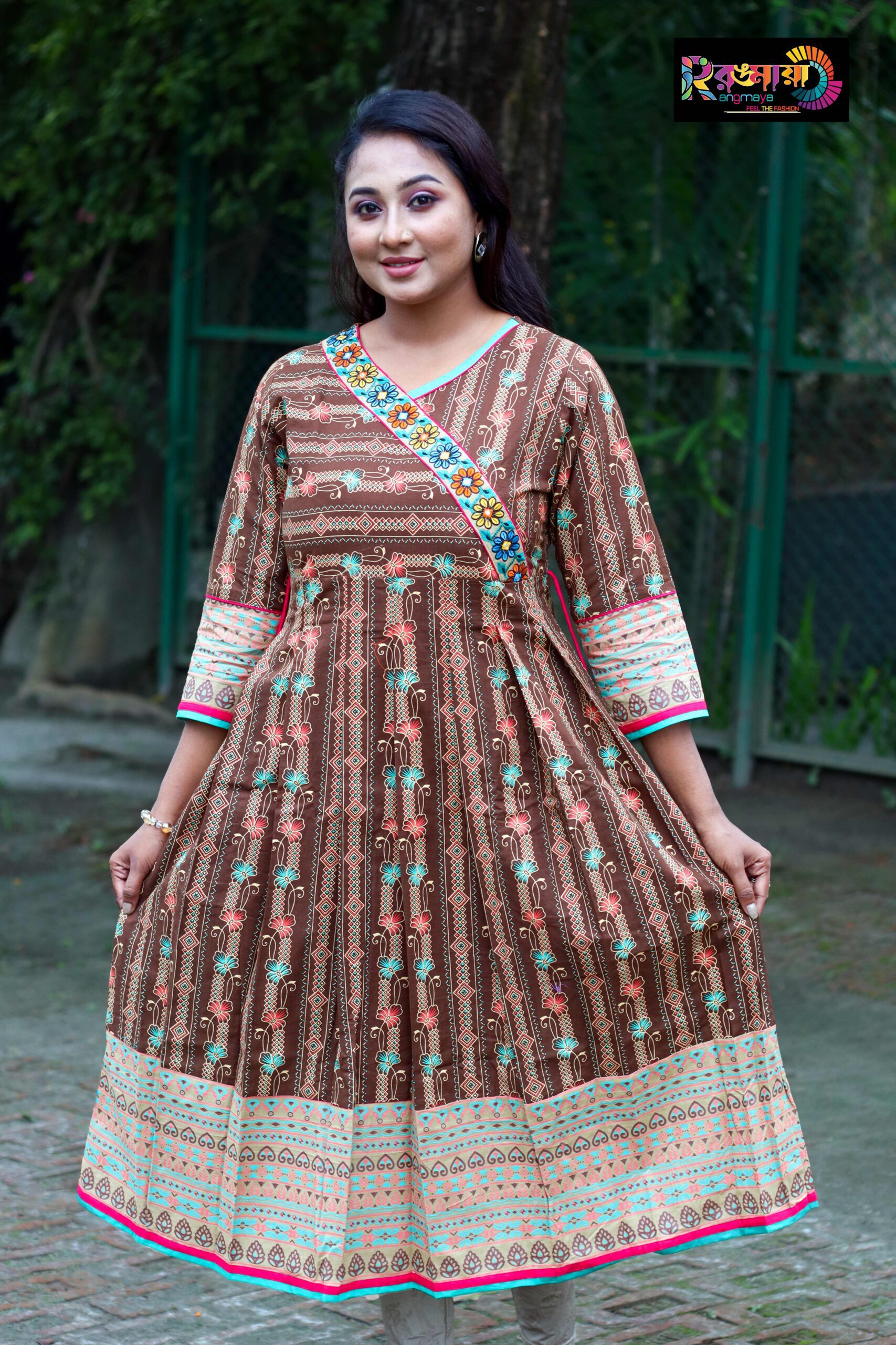 IMG_0419 Rangmaya cotton Anarkoli for women- A-1002 - Image 1