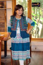 Rangmaya cotton kurti with koti for baby girls- BKGT-3022 - Image 7
