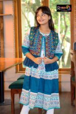 Rangmaya cotton kurti with koti for baby girls- BKGT-3022 - Image 2