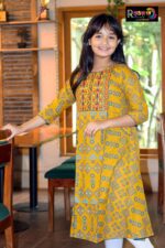 Rangmaya cotton kurti for baby girls- BGT-2018 - Image 5