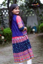 Rangmaya cotton kurti with koti for baby girls- BKGT-3026 { Misti Body + Blue koti 🎈 } - Image 6