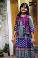 Rangmaya cotton kurti with koti for baby girls- BKGT-3028 - Image 8